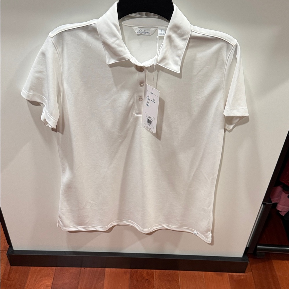 Lady Hagen White Polo Shirt